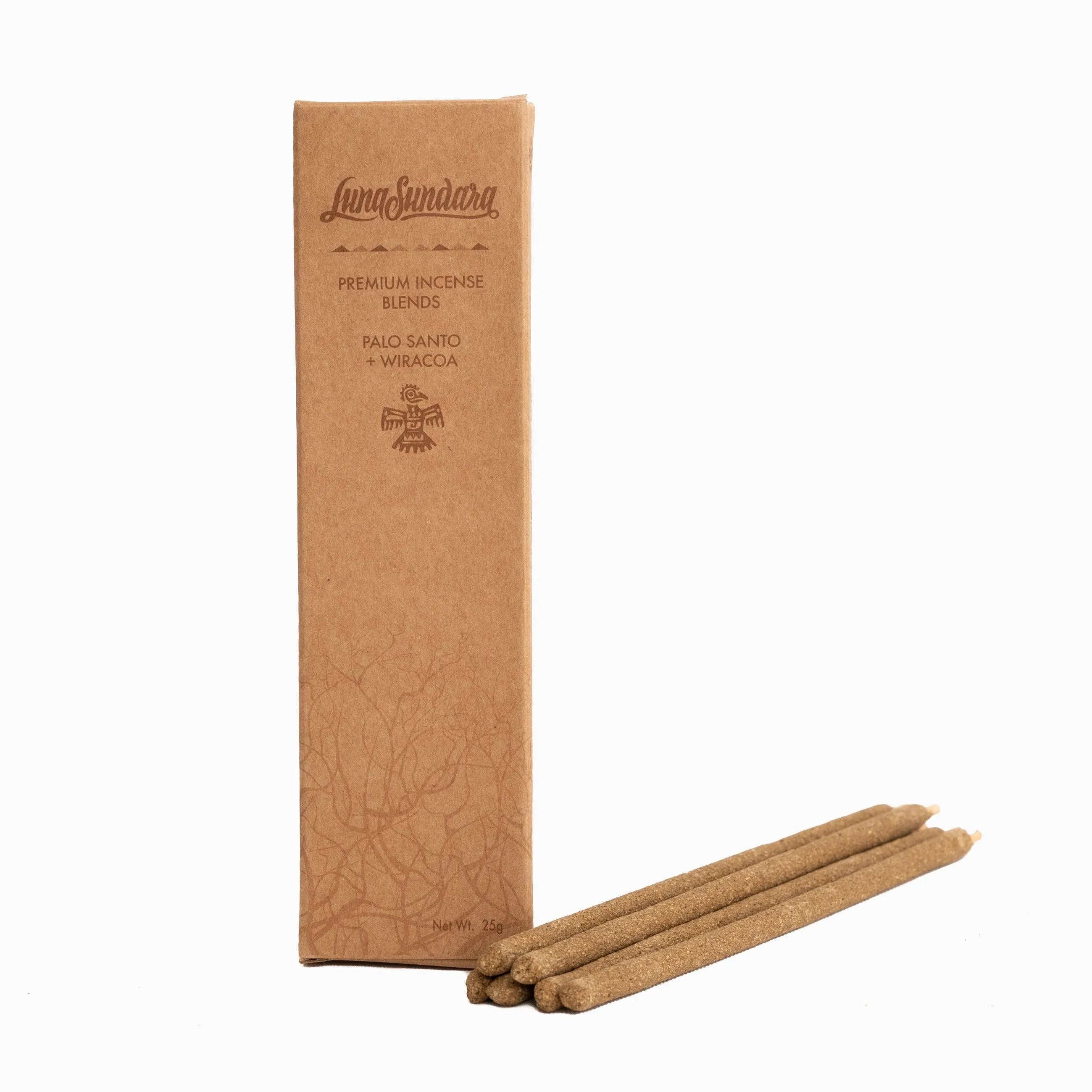 Natural palo santo and wiracoa incense sticks